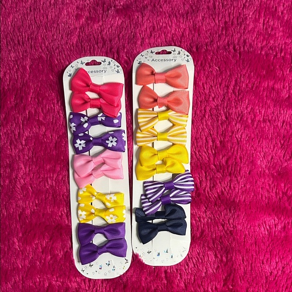 Colorful Hair Bow Set - Picture 1 of 2